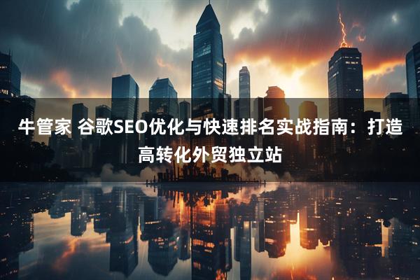 牛管家 谷歌SEO优化与快速排名实战指南：打造高转化外贸独立站